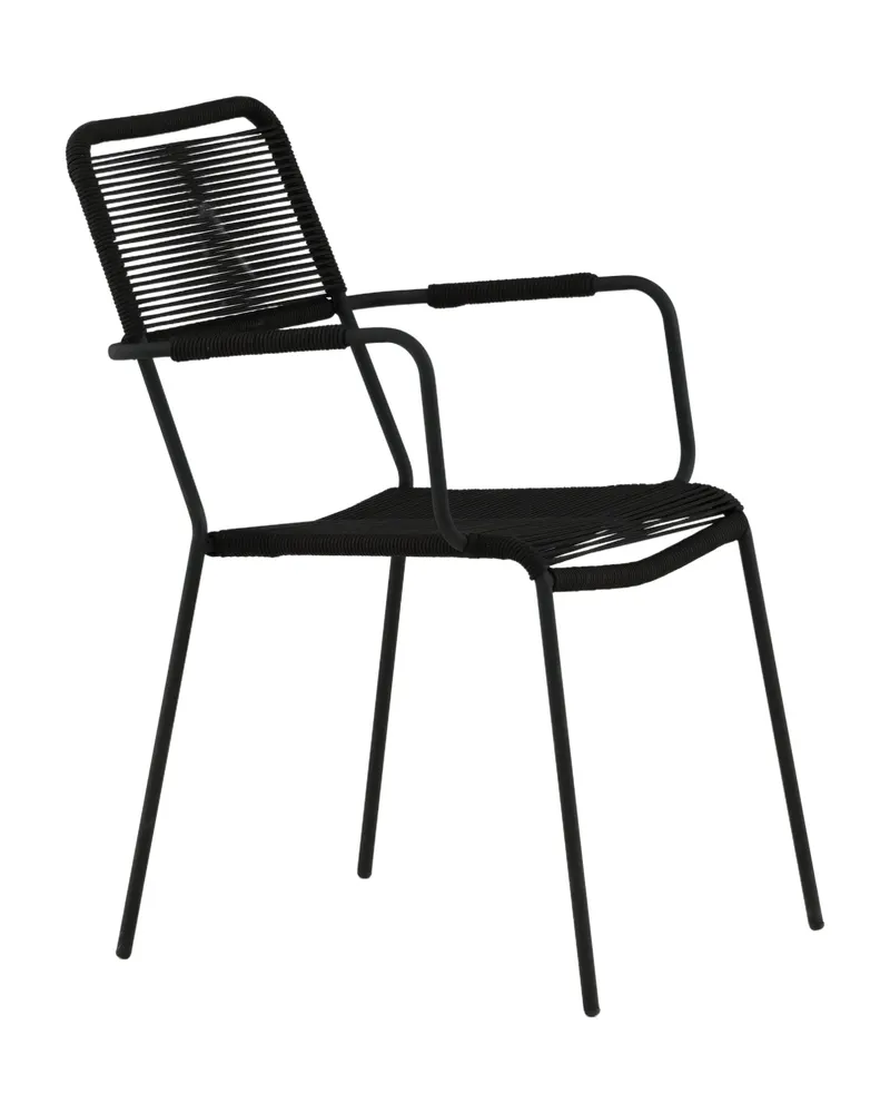 Lindos Gartenstühle im 2er-Set in Schwarz, Ansicht 7