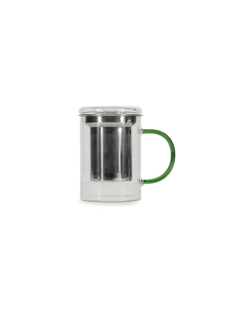 Liv Teebecher aus Borosilikatglas mit Filter und Deckel, mit Filter und Deckel Grün
