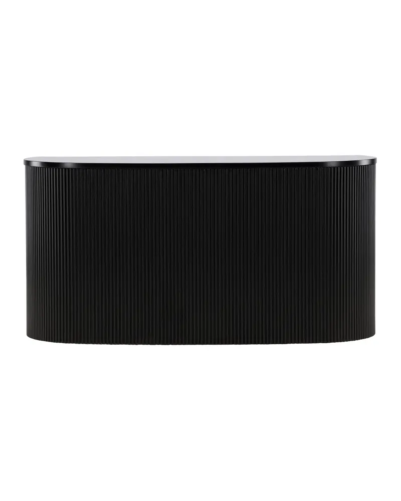 Loca Beistelltisch 120 × 45 cm, schwarz gerillt, auch als TV-Möbel