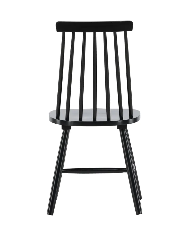 Lönneberga Esszimmerstuhl aus Kautschukholz in Schwarz, Ansicht 6