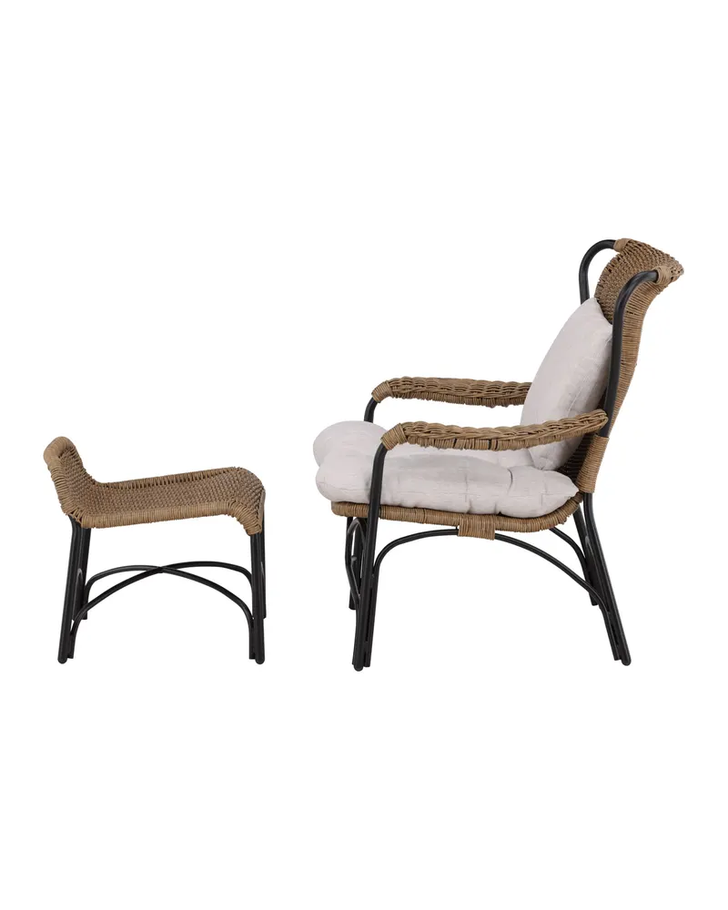 Loreto Outdoor-Loungesessel mit Hocker, Ansicht 10