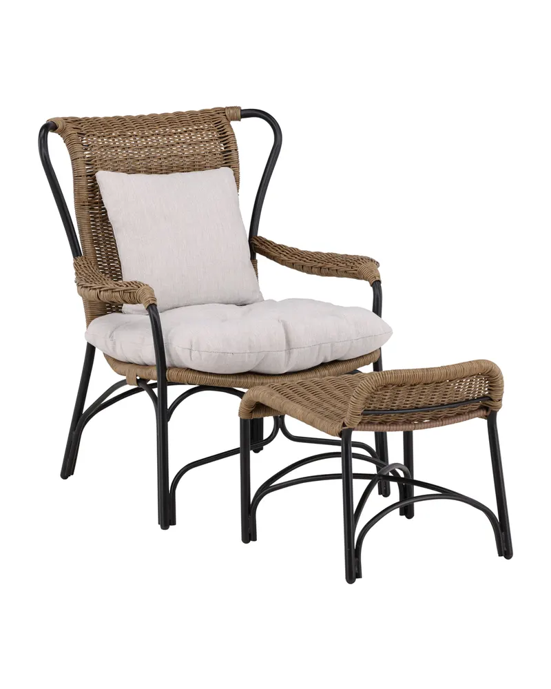 Loreto Outdoor-Loungesessel mit Hocker, Ansicht 2