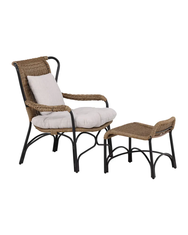 Loreto Outdoor-Loungesessel mit Hocker, Ansicht 3