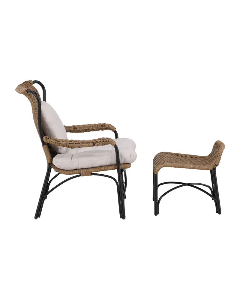 Loreto Outdoor-Loungesessel mit Hocker, Ansicht 4
