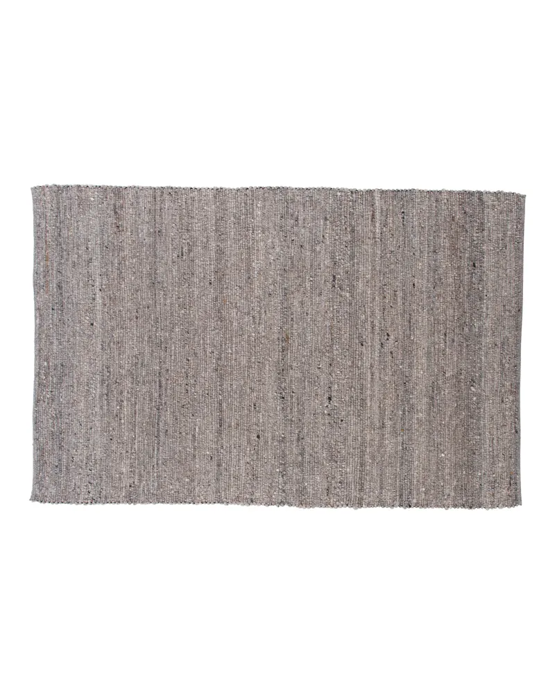 Loump Wollteppich, handgewebt aus dickem Wollgarn, Beige