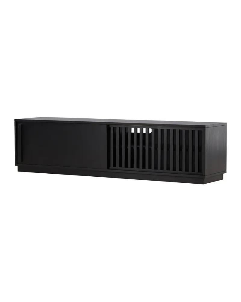 Lugo TV-Board mit Lamellengitter in Schwarz, Ansicht 7