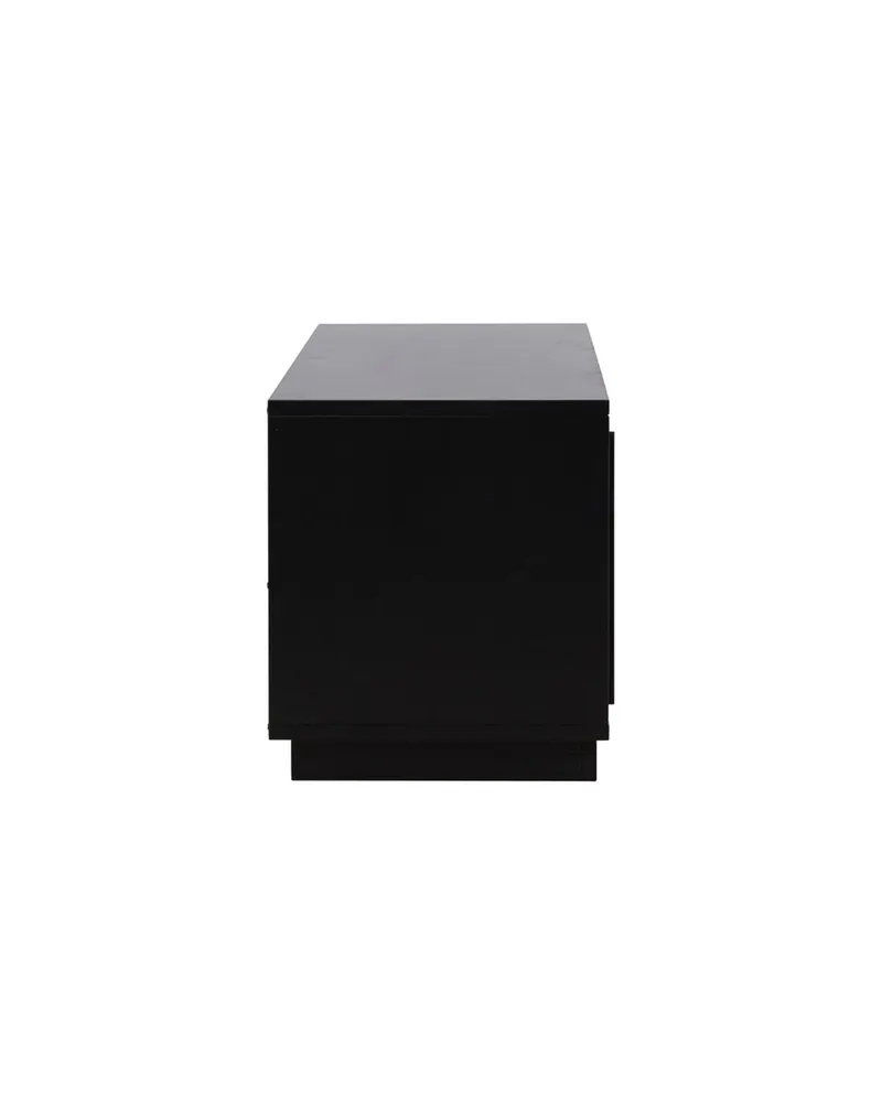 Lugo TV-Board mit Lamellengitter in Schwarz, Ansicht 4