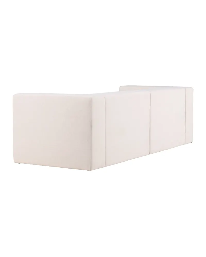 Lumi 3-Sitzer Sofa in Kastenform in Weiß, Gestell Schwarz, Ansicht 8