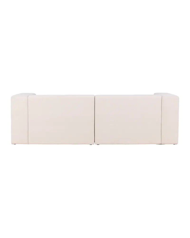 Lumi 3-Sitzer Sofa in Kastenform in Weiß, Gestell Schwarz, Ansicht 9