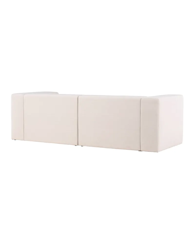 Lumi 3-Sitzer Sofa in Kastenform in Weiß, Gestell Schwarz, Ansicht 10