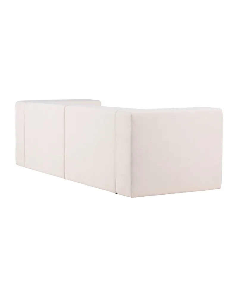 Lumi 3-Sitzer Sofa in Kastenform in Weiß, Gestell Schwarz, Ansicht 11