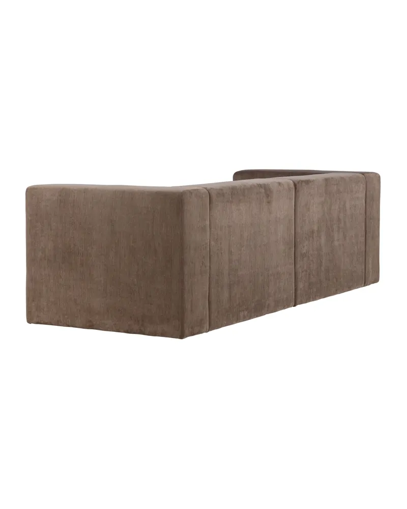 Lumi 3-Sitzer Sofa in Kastenform in Braun, Gestell Schwarz, Ansicht 8