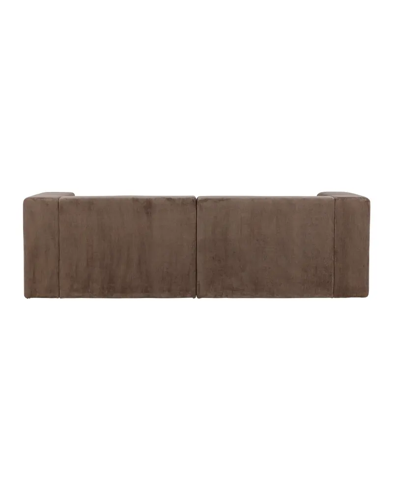 Lumi 3-Sitzer Sofa in Kastenform in Braun, Gestell Schwarz, Ansicht 9