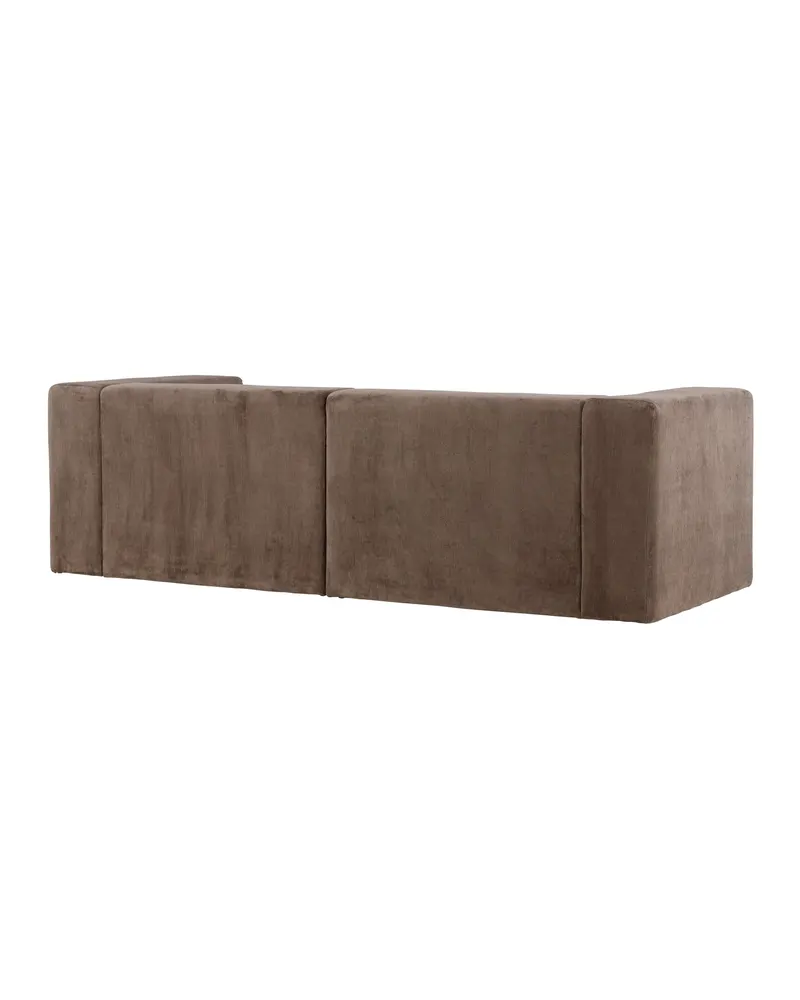 Lumi 3-Sitzer Sofa in Kastenform in Braun, Gestell Schwarz, Ansicht 10