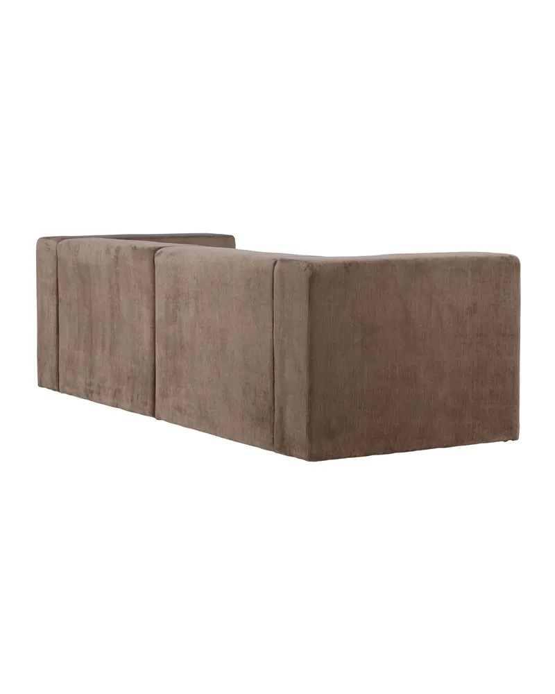 Lumi 3-Sitzer Sofa in Kastenform in Braun, Gestell Schwarz, Ansicht 11