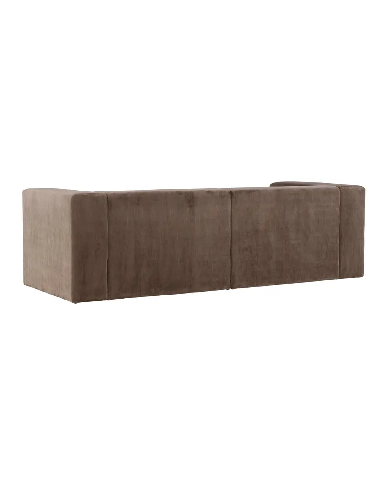 Lumi 3-Sitzer Sofa in Kastenform in Braun, Gestell Schwarz, Ansicht 6