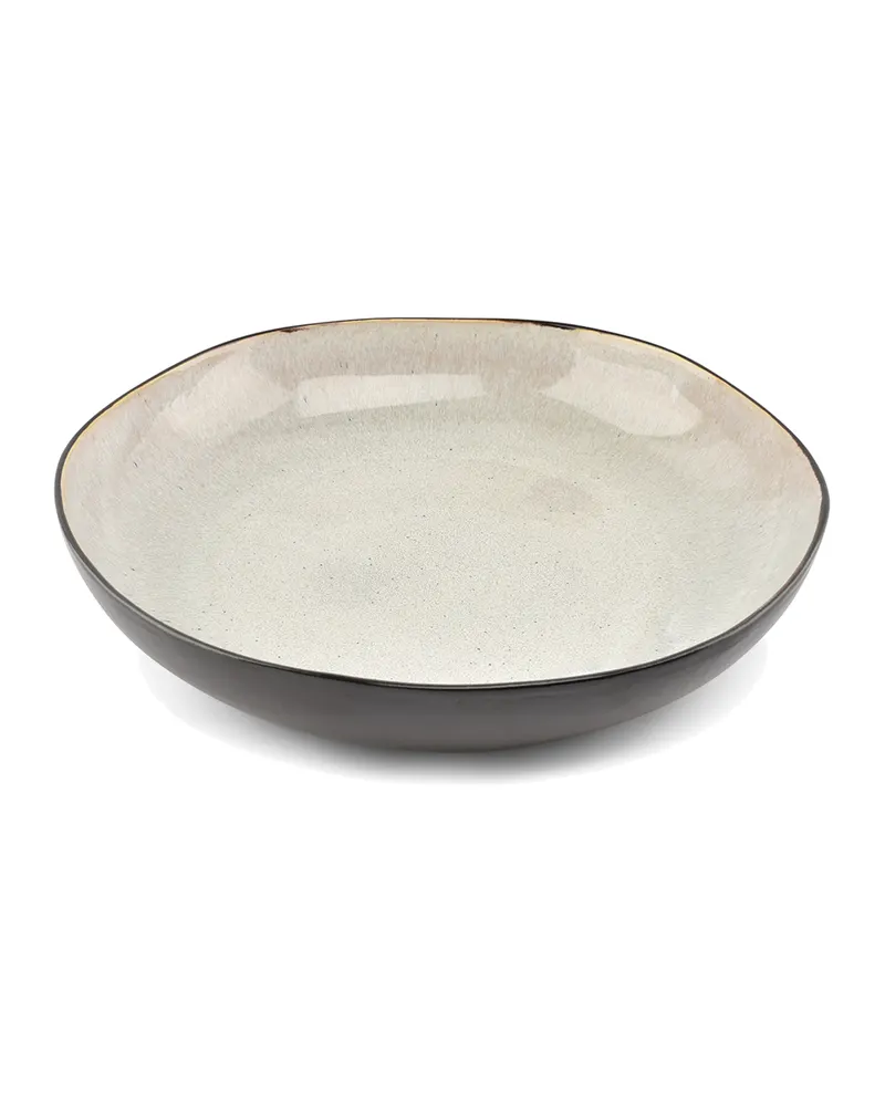 Lunar Servierschale aus Steinzeug mit reaktiver Glasur, Ø 32 cm