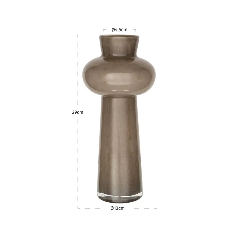 Lunor Vase Taupe, klein von Richmond Interiors, Maßzeichnung 8