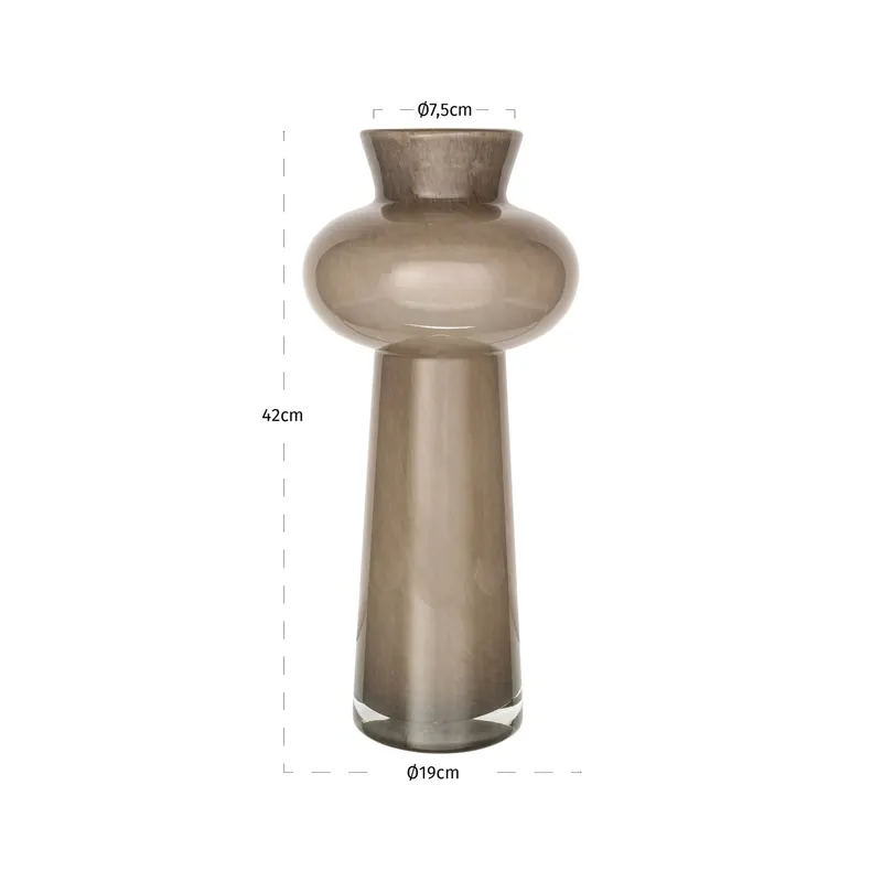 Lunor Vase Taupe, groß von Richmond Interiors, Maßzeichnung 8