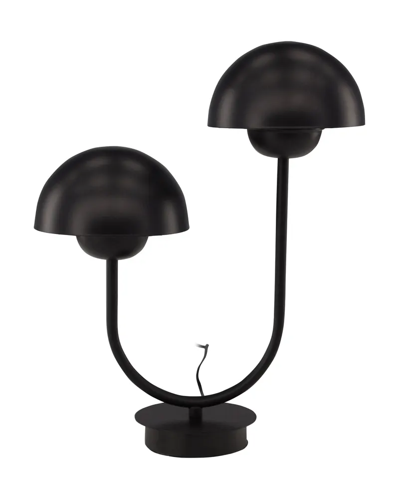 Lyckorna Tischlampe in Schwarz mit zwei Pilzschirmen