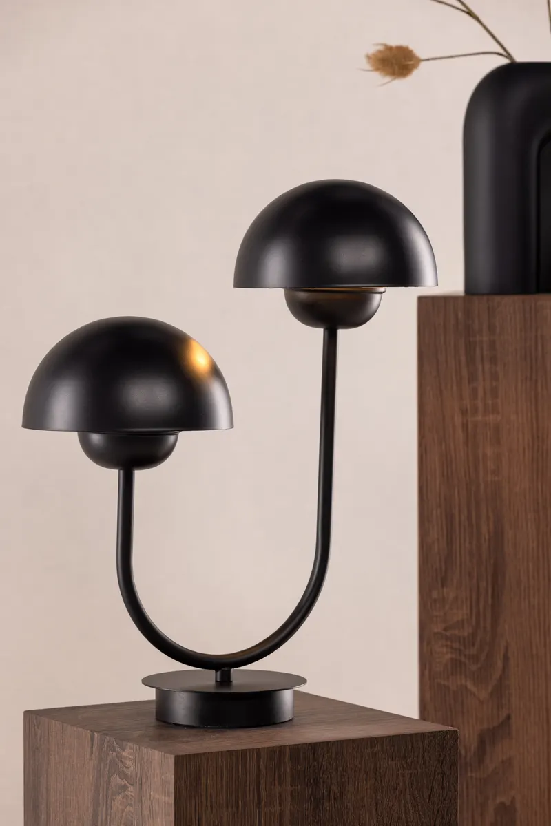 Lyckorna Tischlampe mit zwei Pilzschirmen, im Wohnraum, Ansicht 3