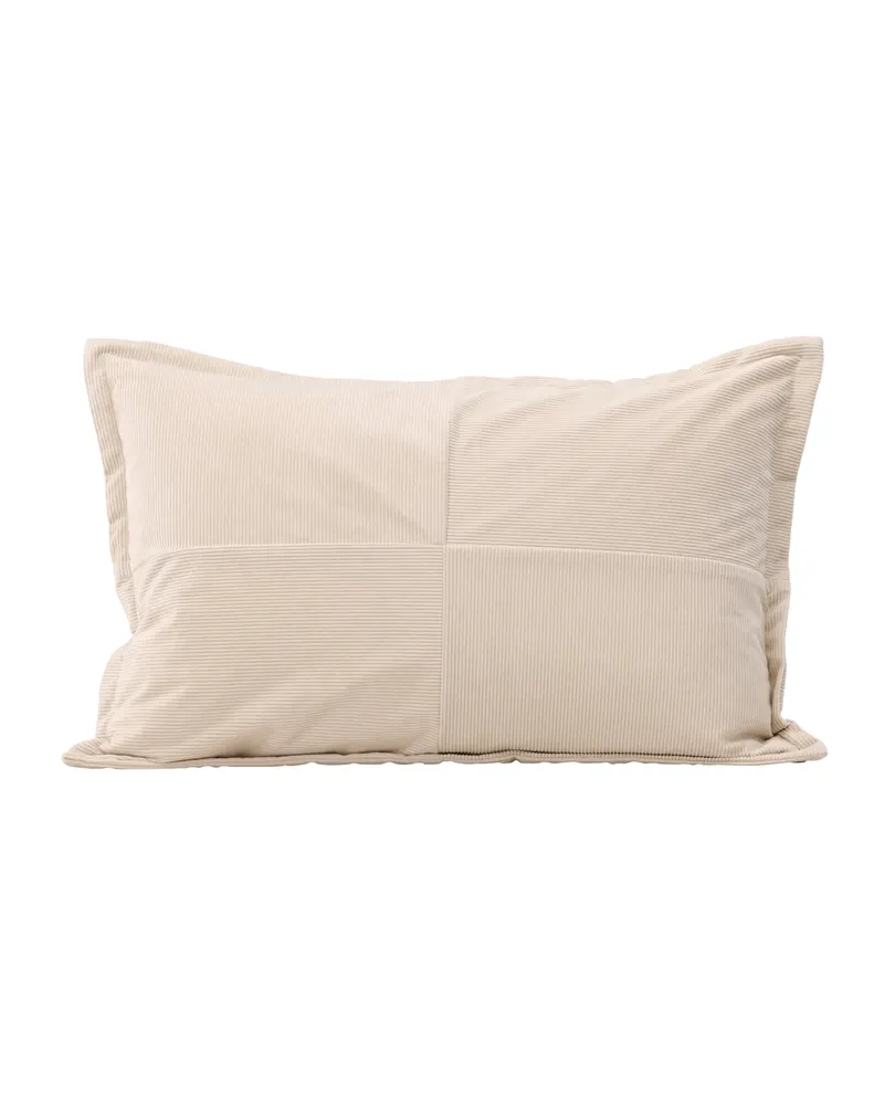 Lykke Kissenbezug aus Manchesterstoff in Beige oder Dunkelgrün