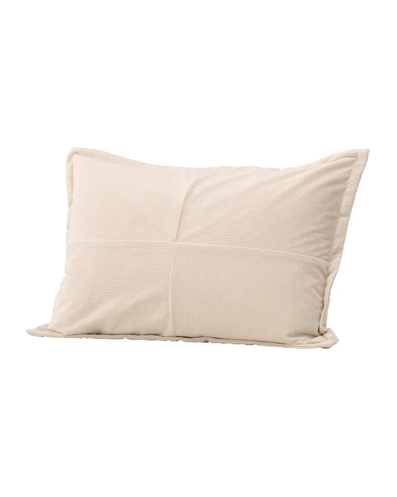 Lykke Kissenbezug aus Manchesterstoff in 40 × 60 cm, Beige, Ansicht 2