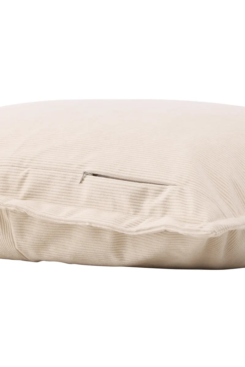 Lykke Kissenbezug aus Manchesterstoff in 40 × 60 cm, Beige, Ansicht 3