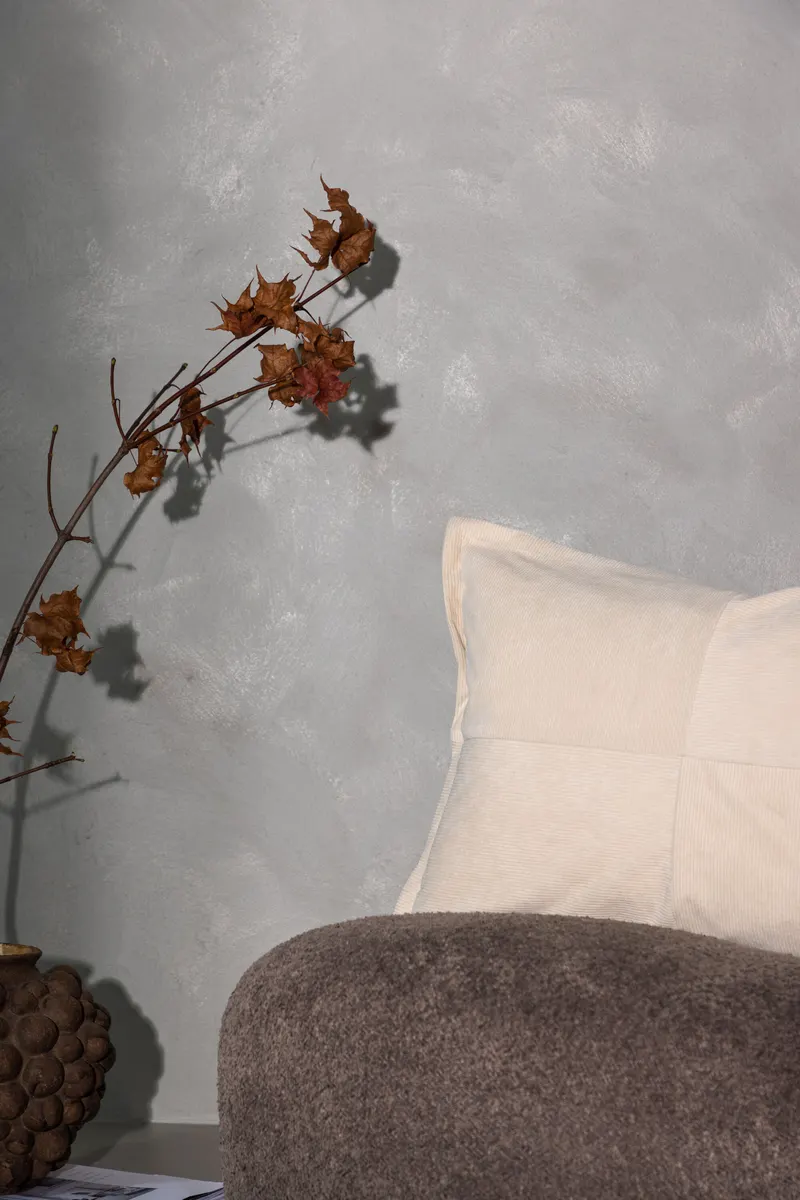 Lykke Kissenbezug aus Manchesterstoff in 40 × 60 cm, Beige, im Wohnraum