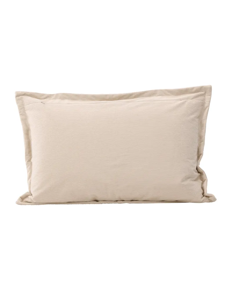 Lykke Kissenbezug aus Manchesterstoff in 40 × 60 cm, Beige, Ansicht 5