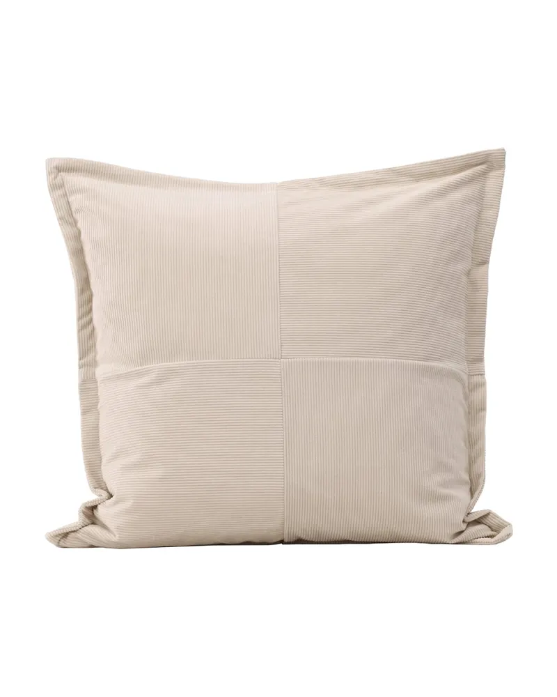 Lykke Kissenbezug aus Manchesterstoff in Beige oder Dunkelgrün