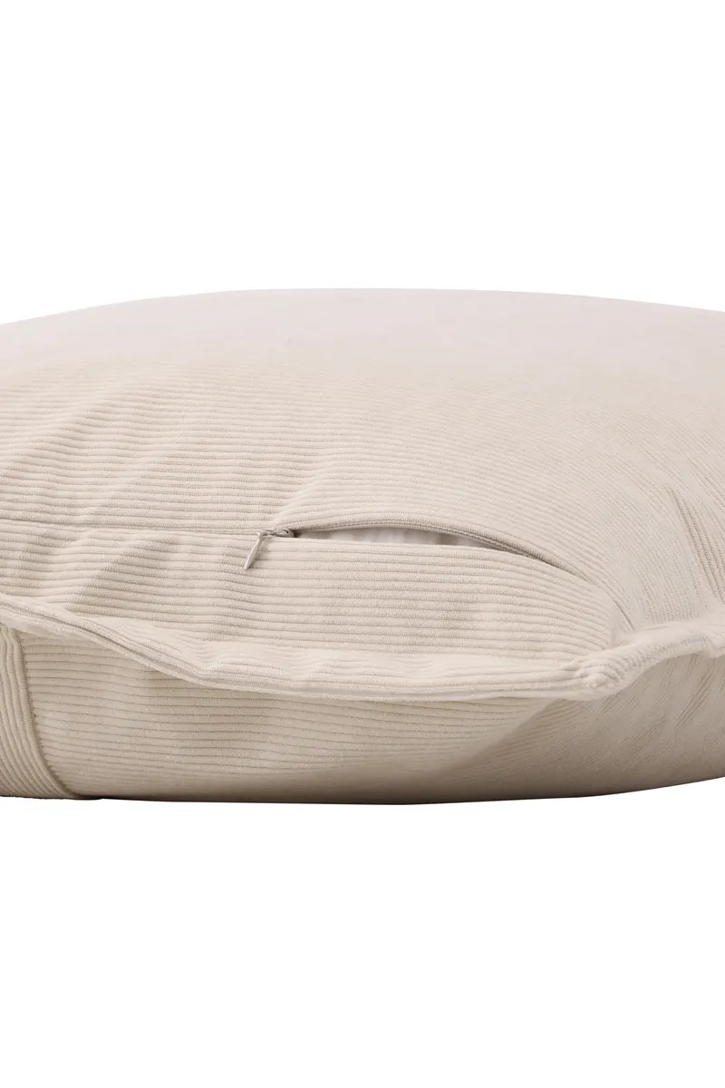 Lykke Kissenbezug aus Manchesterstoff in 50 × 50 cm, Beige, Ansicht 3