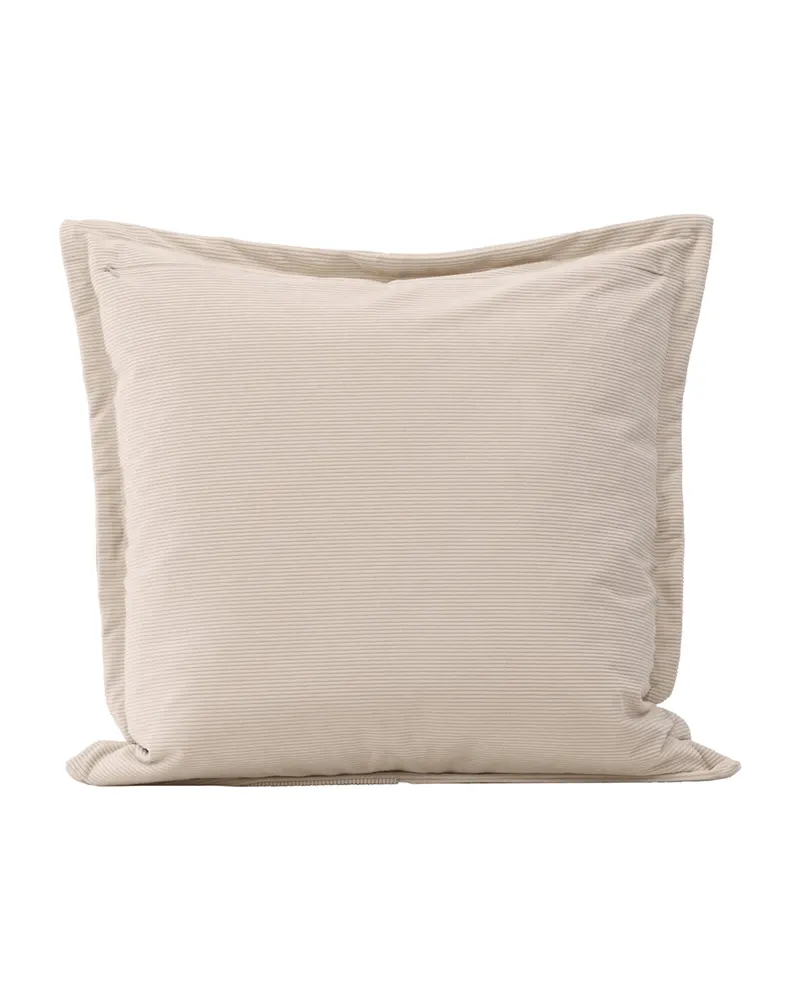 Lykke Kissenbezug aus Manchesterstoff in 50 × 50 cm, Beige, Ansicht 5