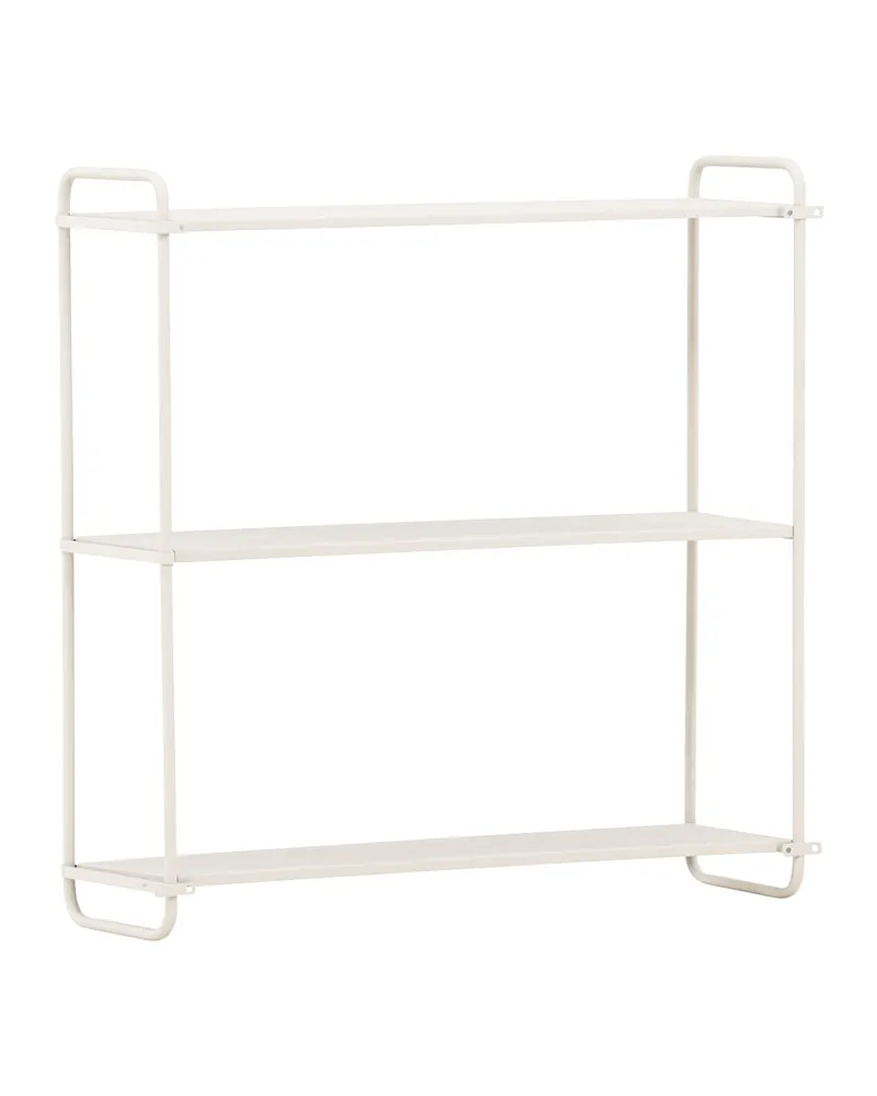 Lyon Wandregal aus Eisen mit drei Ebenen in 18 × 63 × 62 cm, Beige, Ansicht 7