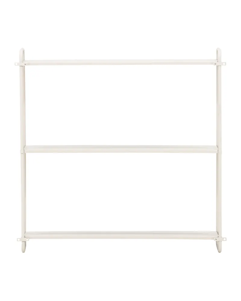 Lyon Wandregal aus Eisen mit drei Ebenen in 18 × 63 × 62 cm, Beige, Ansicht 8