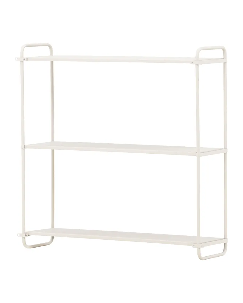 Lyon Wandregal aus Eisen mit drei Ebenen in 18 × 63 × 62 cm, Beige, Ansicht 9