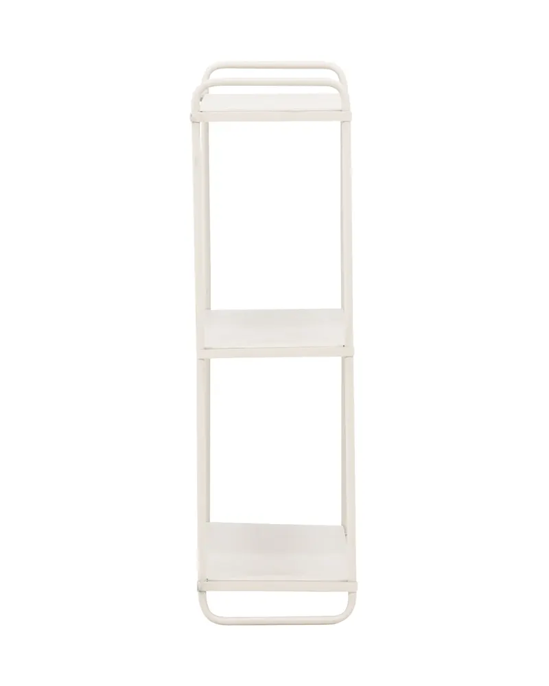 Lyon Wandregal aus Eisen mit drei Ebenen in 18 × 63 × 62 cm, Beige, Ansicht 11