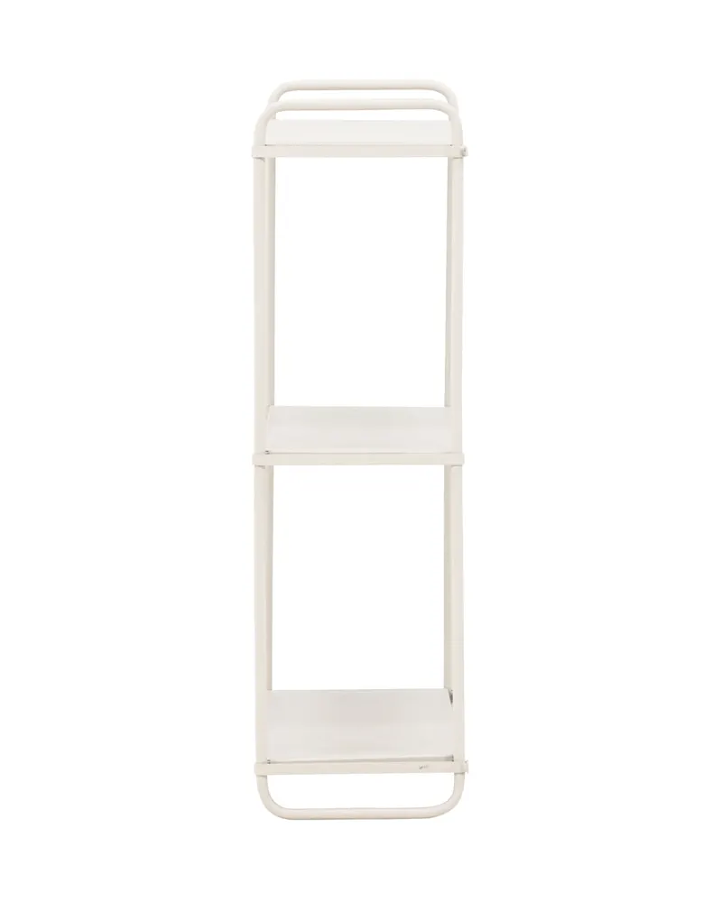 Lyon Wandregal aus Eisen mit drei Ebenen in 18 × 63 × 62 cm, Beige, Ansicht 5