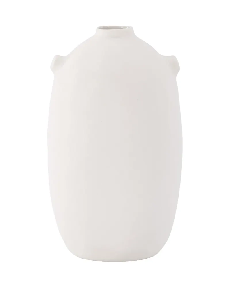 Madi Vase in Cremeweiß mit kleiner Öffnung, 28 cm hoch