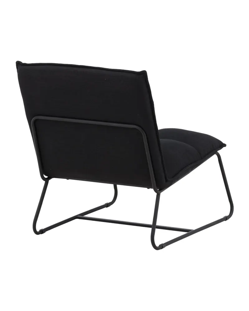 Madison Sessel ohne Armlehnen auf Kufengestell in Schwarz, Polyester in Leinenoptik, Ansicht 11
