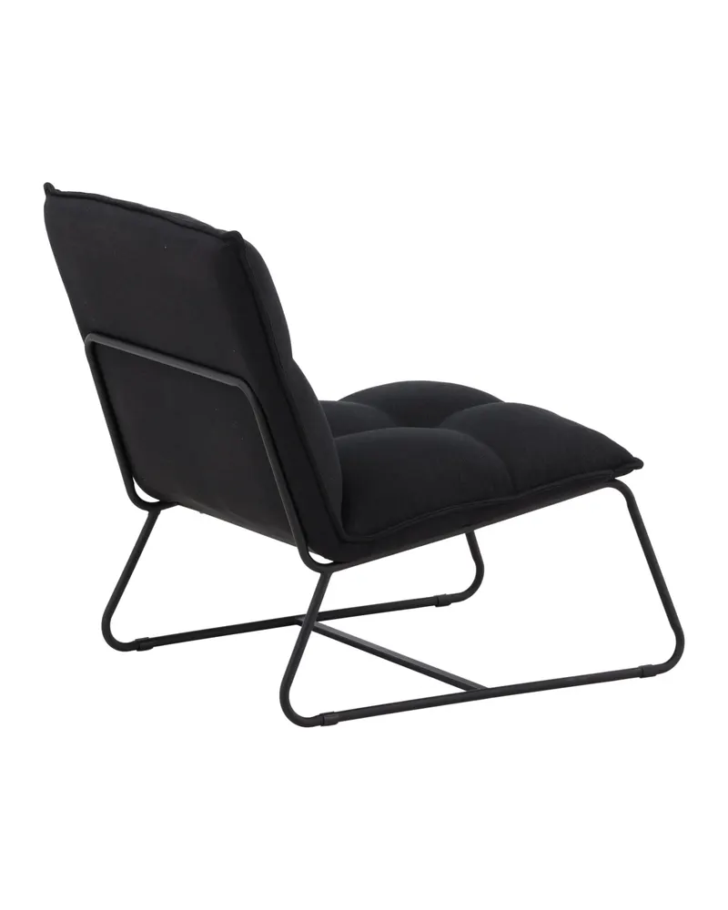 Madison Sessel ohne Armlehnen auf Kufengestell in Schwarz, Polyester in Leinenoptik, Ansicht 12