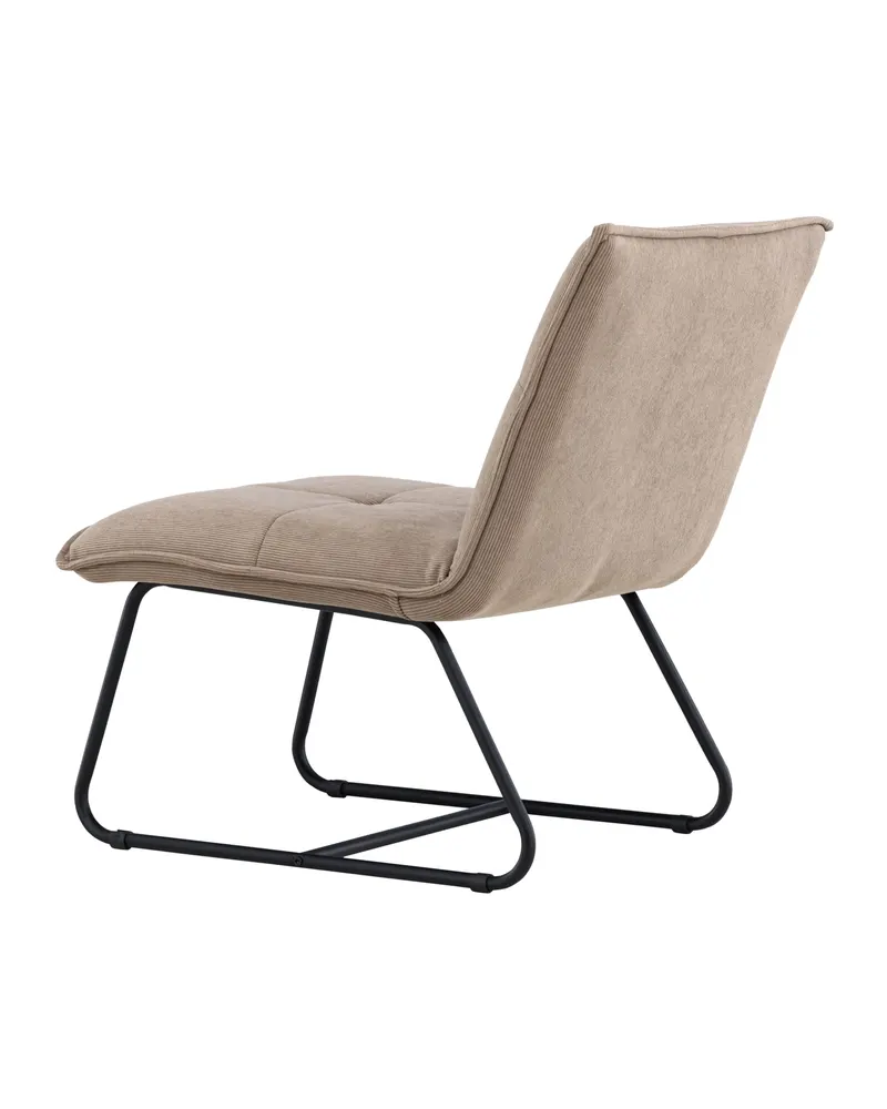 Madison Sessel ohne Armlehnen auf Kufengestell in Braun, Gestell Schwarz, Polyester, Ansicht 8