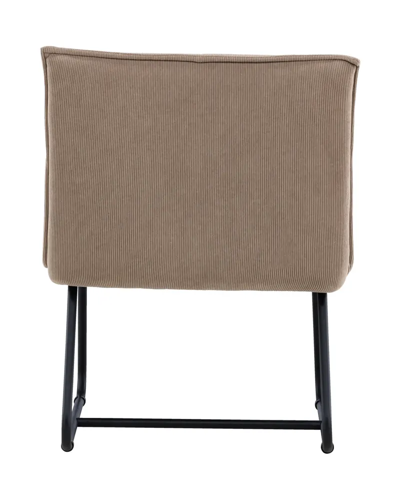 Madison Sessel ohne Armlehnen auf Kufengestell in Braun, Gestell Schwarz, Polyester, Ansicht 9