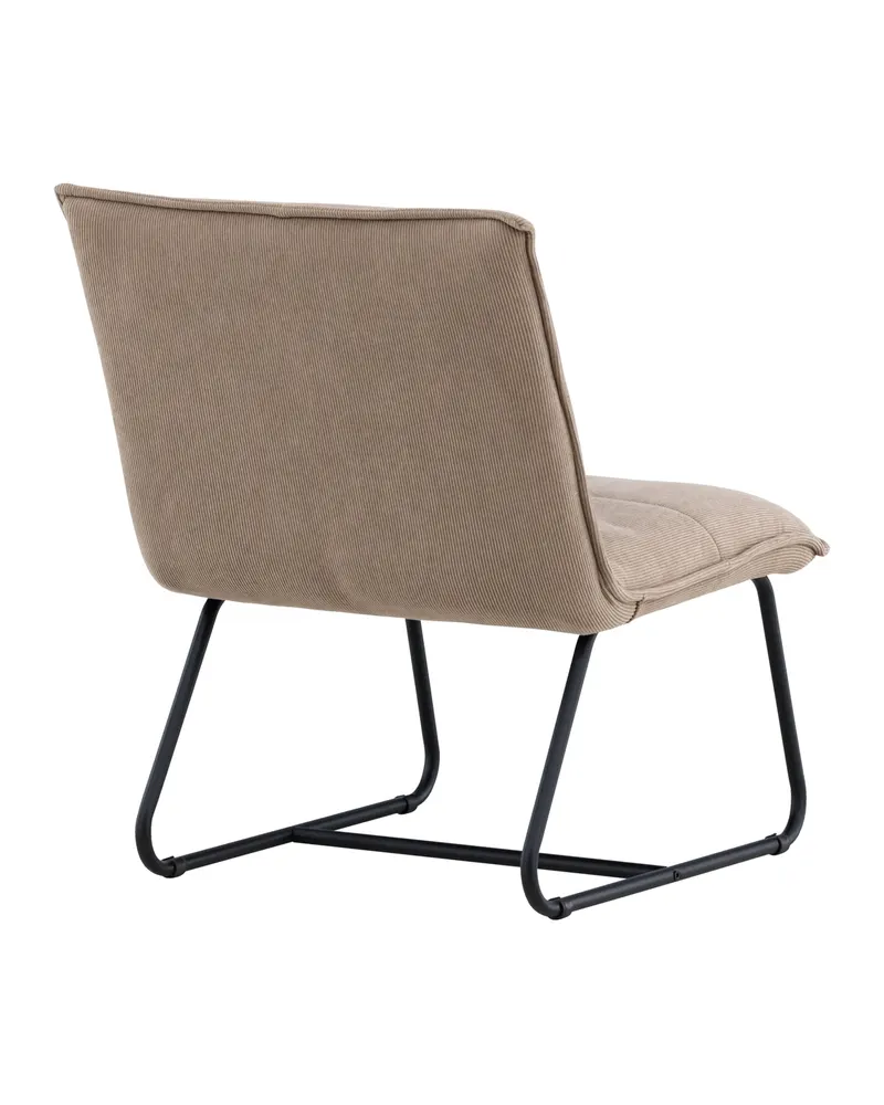 Madison Sessel ohne Armlehnen auf Kufengestell in Braun, Gestell Schwarz, Polyester, Ansicht 10