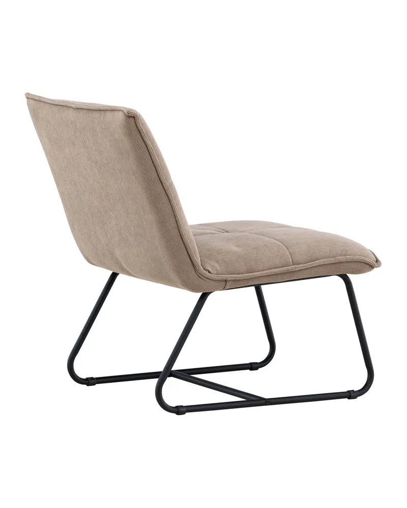 Madison Sessel ohne Armlehnen auf Kufengestell in Braun, Gestell Schwarz, Polyester, Ansicht 11