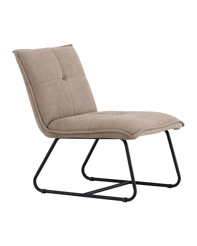 Madison Sessel ohne Armlehnen auf Kufengestell in Braun, Gestell Schwarz, Polyester, Ansicht 12