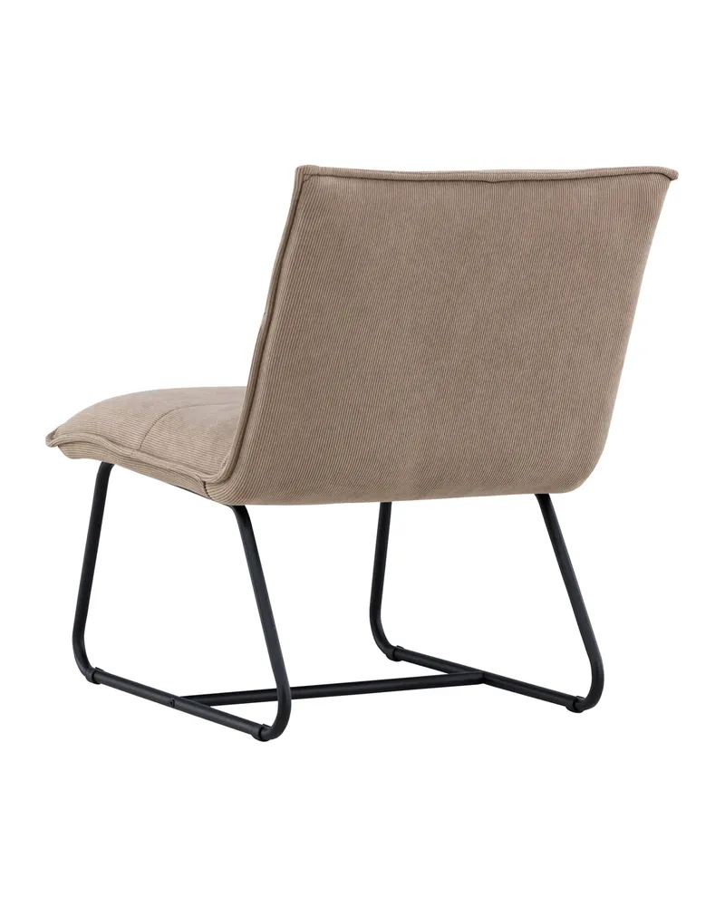 Madison Sessel ohne Armlehnen auf Kufengestell in Braun, Gestell Schwarz, Polyester, Ansicht 5