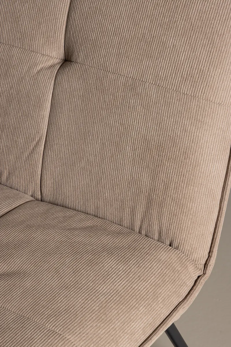 Madison Sessel ohne Armlehnen auf Kufengestell in Braun, Gestell Schwarz, Polyester, im Wohnraum, Ansicht 3