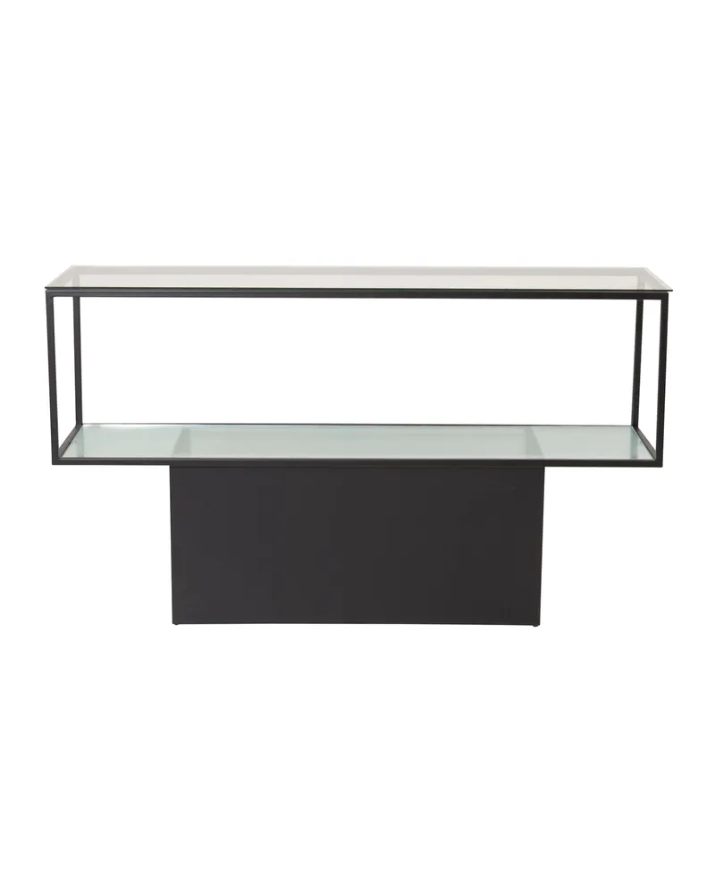 Maglehem Beistelltisch aus Glas, Konsolentisch 130 × 35 cm