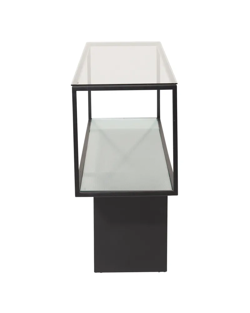 Maglehem Beistelltisch aus Glas und Stahl, Ansicht 3